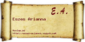 Eszes Arianna névjegykártya